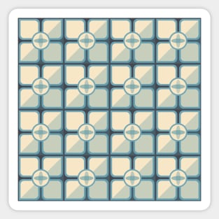 Mosaic Tile Cobalt and Sky Blue Sticker